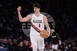 Trail Blazers Knicks Basketball