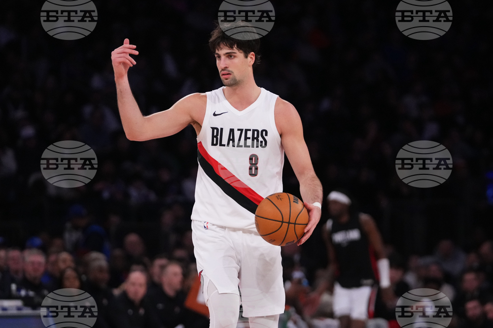 Trail Blazers Knicks Basketball