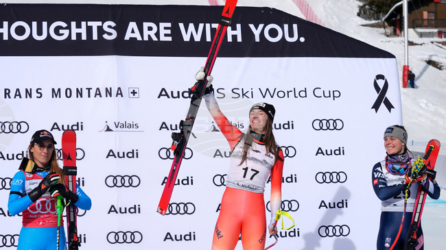 Швейцарката Малори Блан спечели победата на супегигантския слалом в Кран Монтана дни преди старта на Олимпийските игри