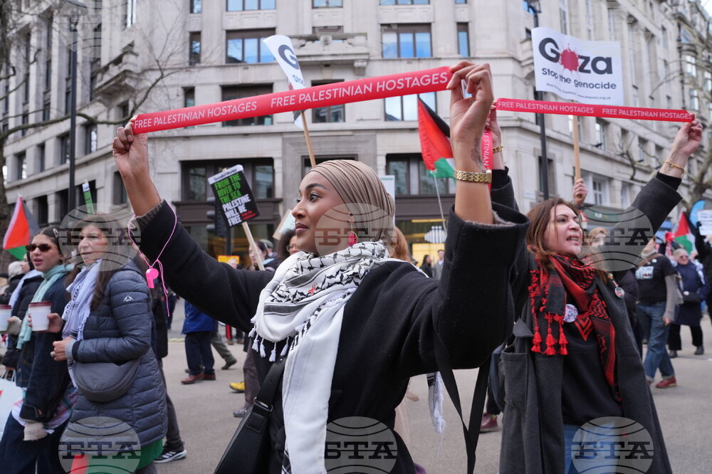Britain Israel Palestinians Protest