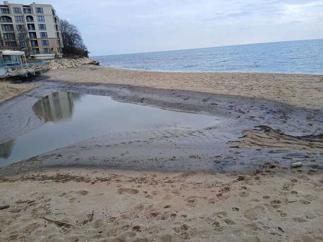 Northern Part of Varna's Kabakum Beach Polluted with Oil Products