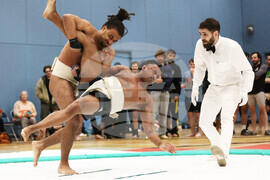 APTOPIX Britain Northern Ireland Sumo