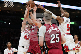 Bulls Heat Basketball