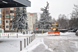 Разград - зима - обстановка