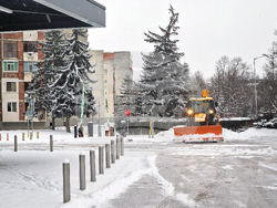 Разград - зима - обстановка