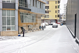 Разград - зима - обстановка