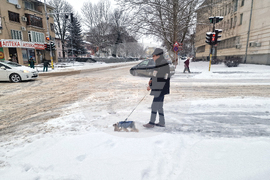 Разград - зима - обстановка