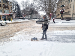 Разград - зима - обстановка