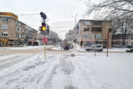 Разград - зима - обстановка