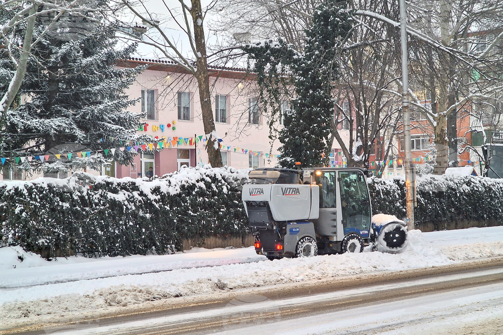 Разград - зима - обстановка