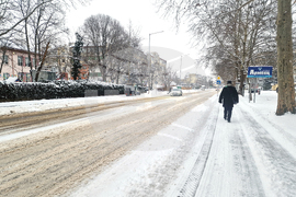 Разград - зима - обстановка