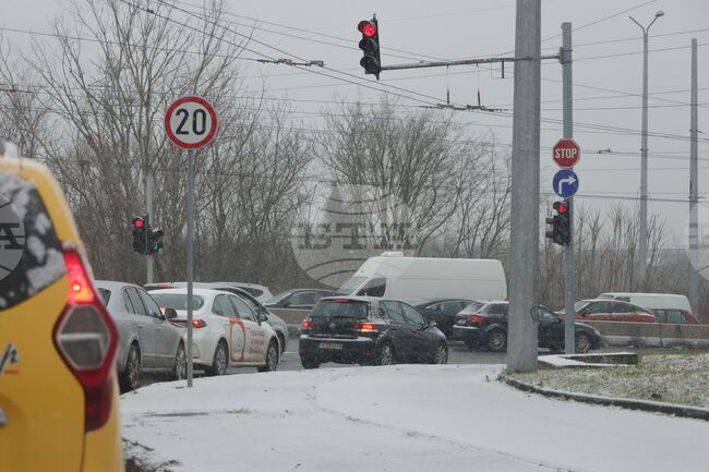 Бургас - пътища - зимна обстановка