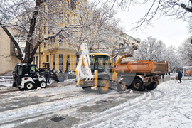 Стара Загора - сняг - почистване