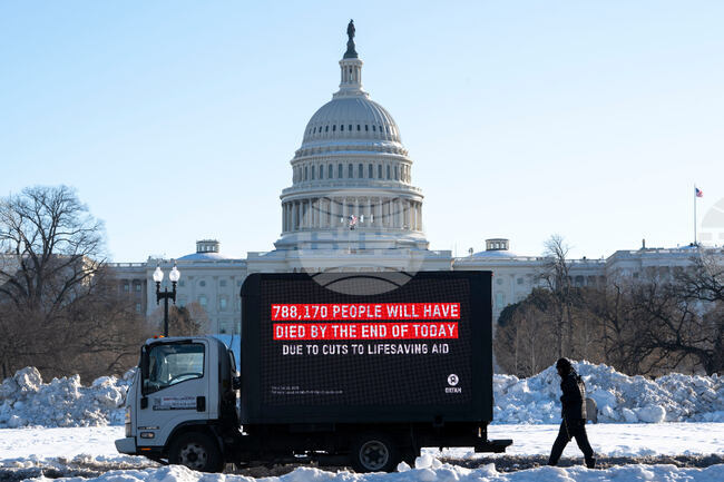 Oxfam America Mobile Billboard: One year of Trump's aid cuts
