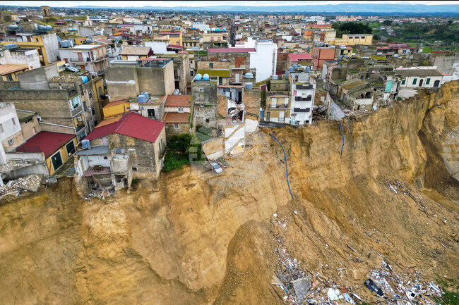 Italy Sicily Landslide