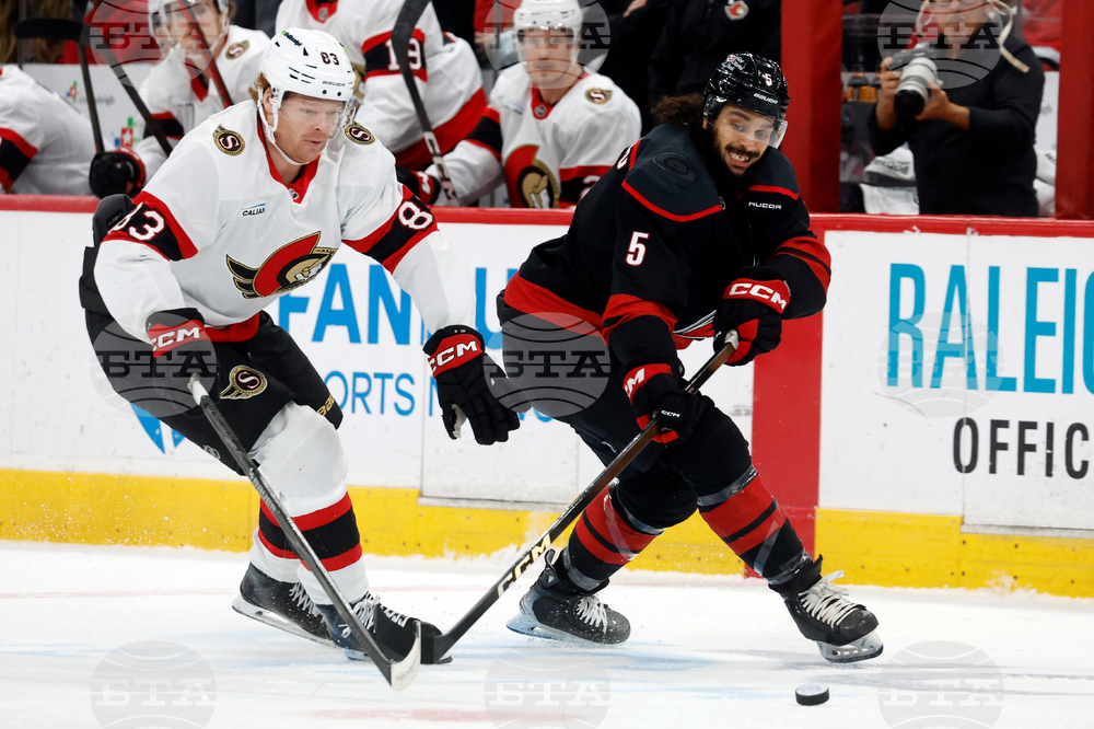 Senators Hurricanes Hockey