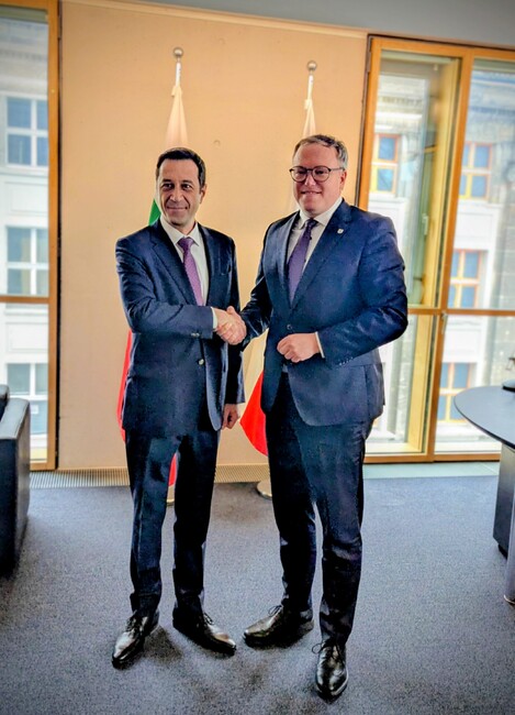 Българският посланик в Германия Григор Порожанов се срещна с Марио Войгт, министър-председател на Тюрингия