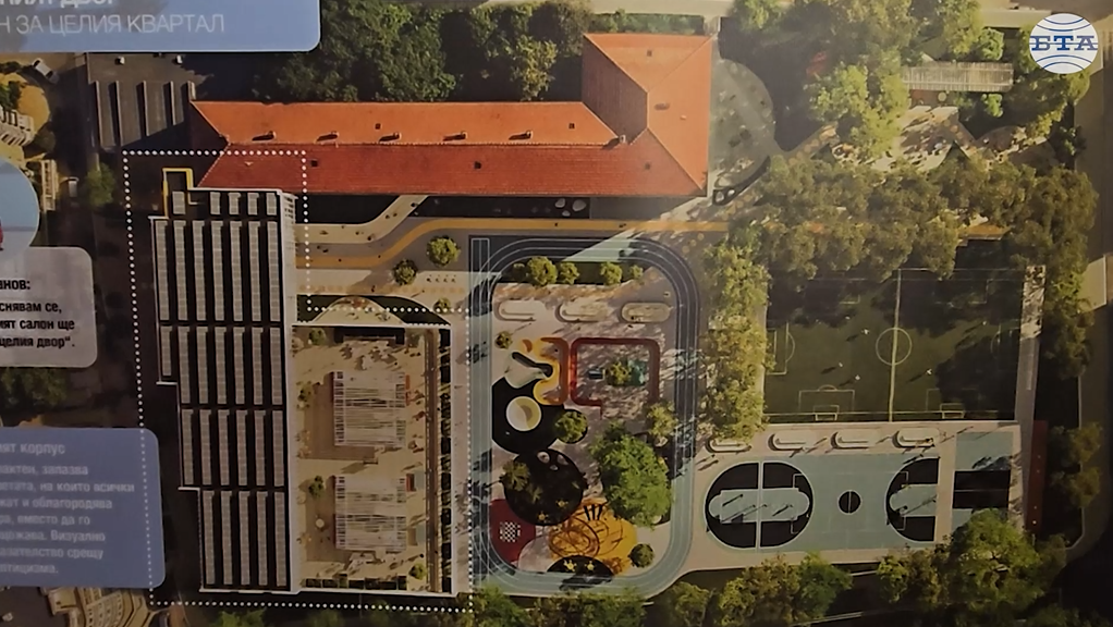 Нова учебна сграда, спортна зала и отворен двор предвижда проектът за обновяване на 104 Основно училище „Захари Стоянов“ в София