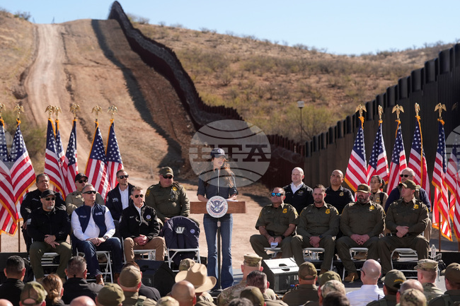 APTOPIX Noem Border Wall Immigration