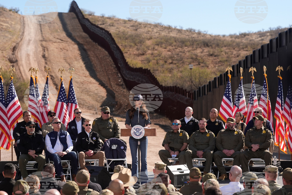 APTOPIX Noem Border Wall Immigration