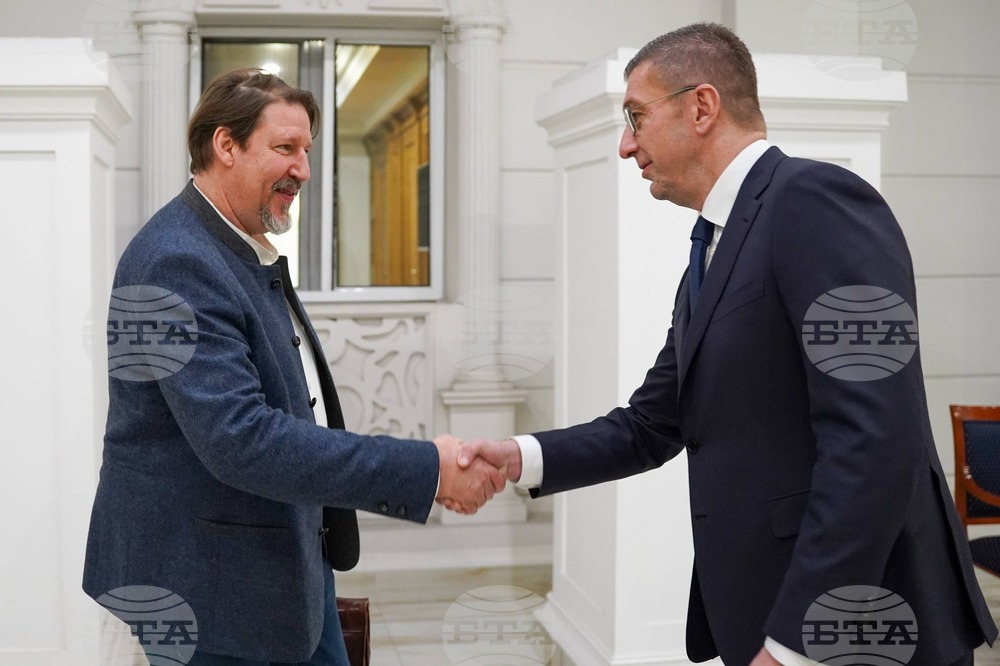 Докладчикът на ЕП за Северна Македония Томас Вайц се е срещнал в Скопие с премиера Мицкоски и министъра по европейските въпроси Сали