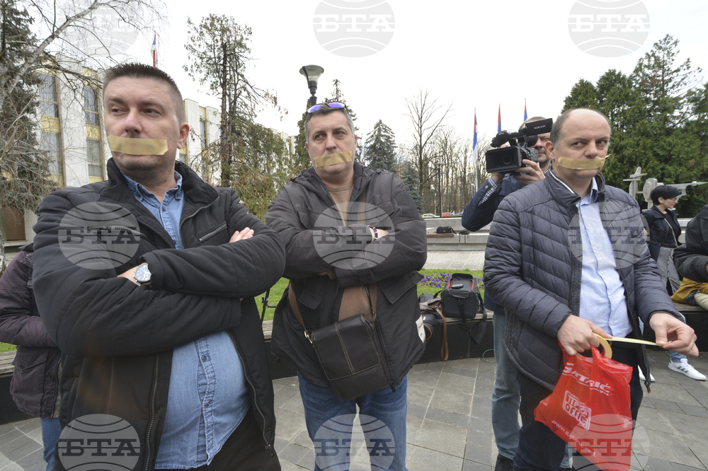 Протест на журналистите в Босна и Херцеговина срещу въвеждането на клеветата в Наказателния кодекс на босненската Република Сръбска