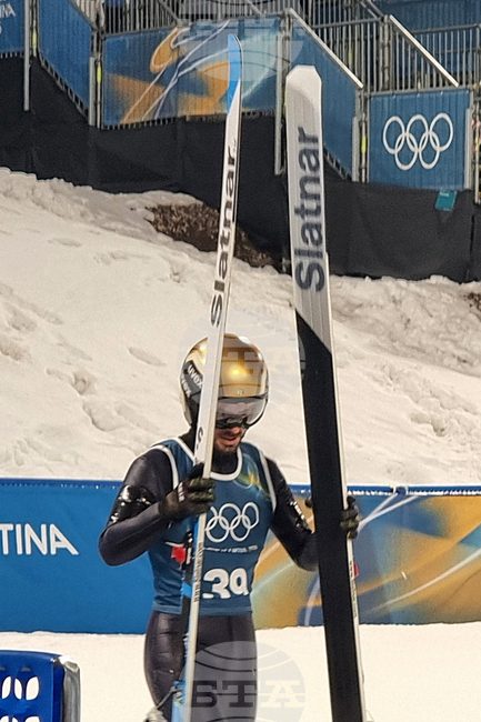 Владимир Зографски направи скок от 102.5 метра във втората официална олимпийска тренировка на малката шанца в Предацо