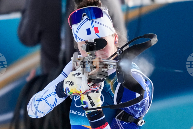 APTOPIX Milan Cortina Olympics Biathlon