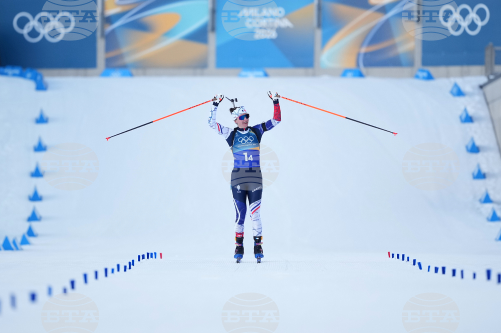 APTOPIX Milan Cortina Olympics Biathlon