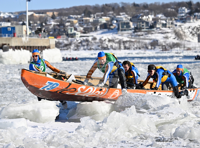 Canada Winter Carnival Ice Canoe Race