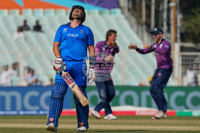 APTOPIX Italy Scotland T20 WCup Cricket