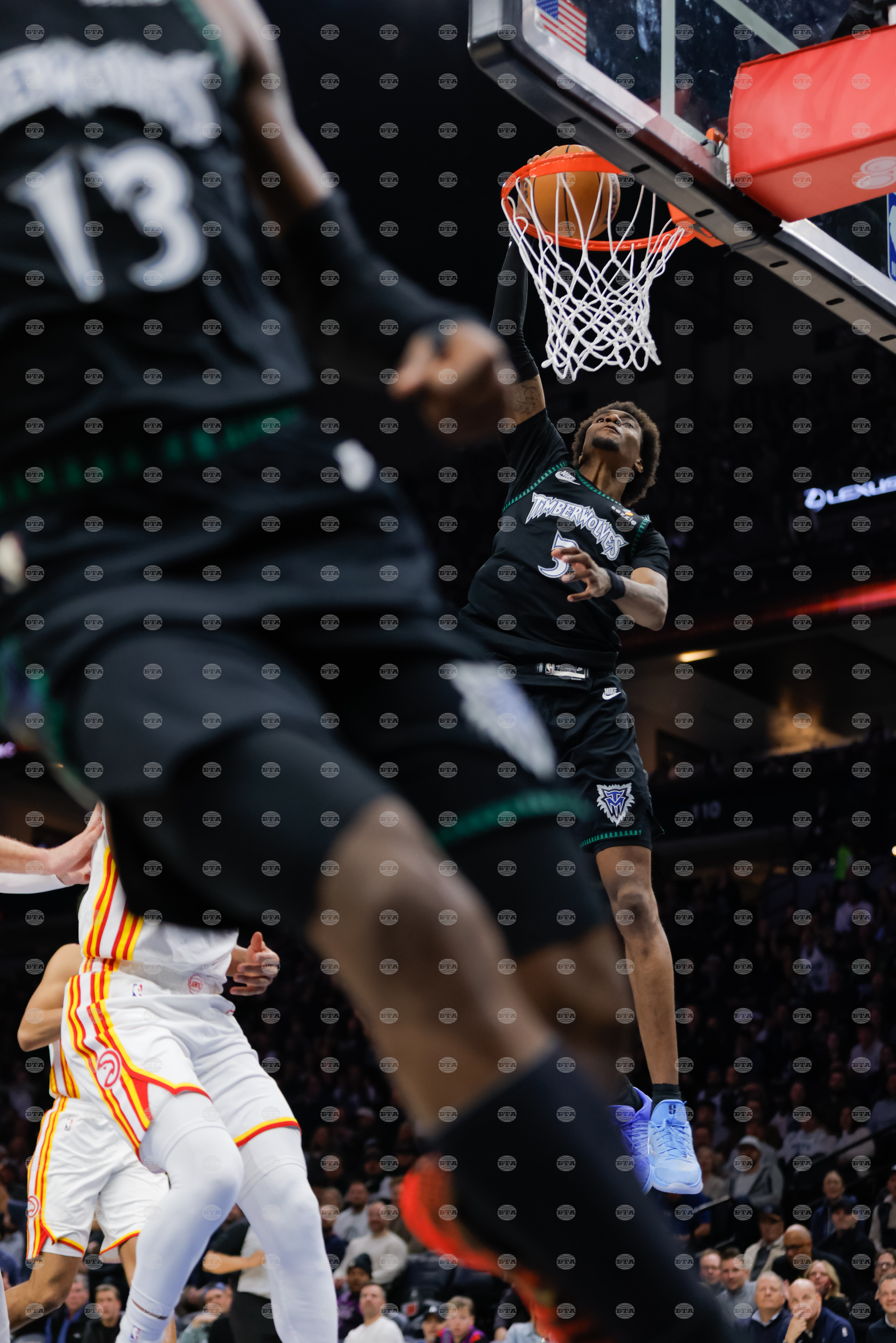 Hawks Timberwolves Basketball