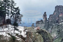 Белоградчишки скали - сняг