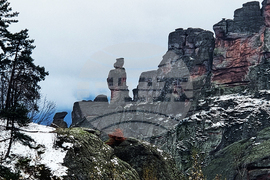 Белоградчишки скали - сняг