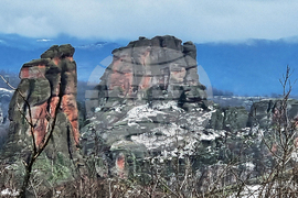 Белоградчишки скали - сняг
