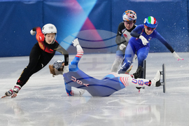 APTOPIX Milan Cortina Olympics Short Track Speedskating