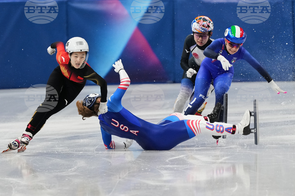 APTOPIX Milan Cortina Olympics Short Track Speedskating