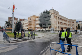 Република Северна Македония - Скопие - парламент - блокада