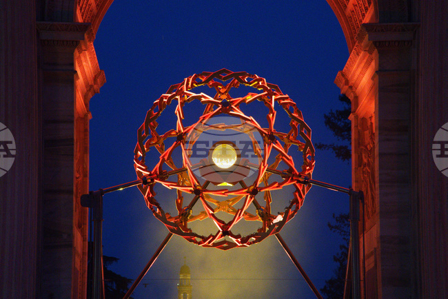 Milan Cortina Olympics Cauldron Light Show