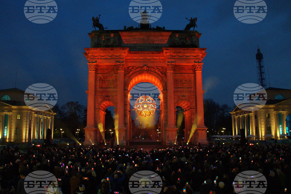 Milan Cortina Olympics Cauldron Light Show