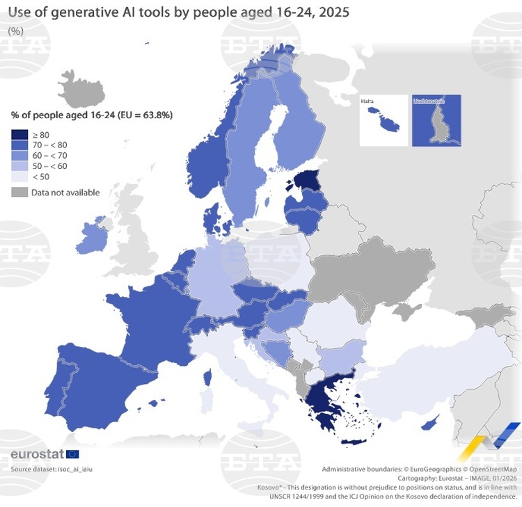 Half of 16-to-24-Year-Olds in Bulgaria Use Generative AI Tools - Eurostat