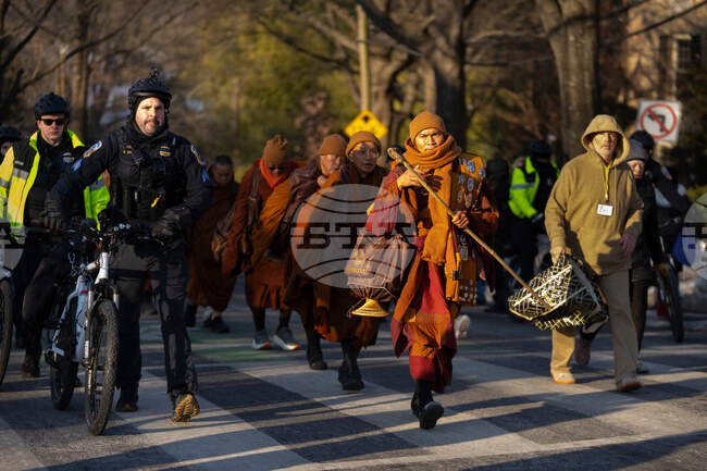 APTOPIX Buddhist Monks Peace Walk Washington