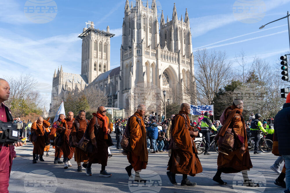 Buddhist Monks Peace Walk Washington