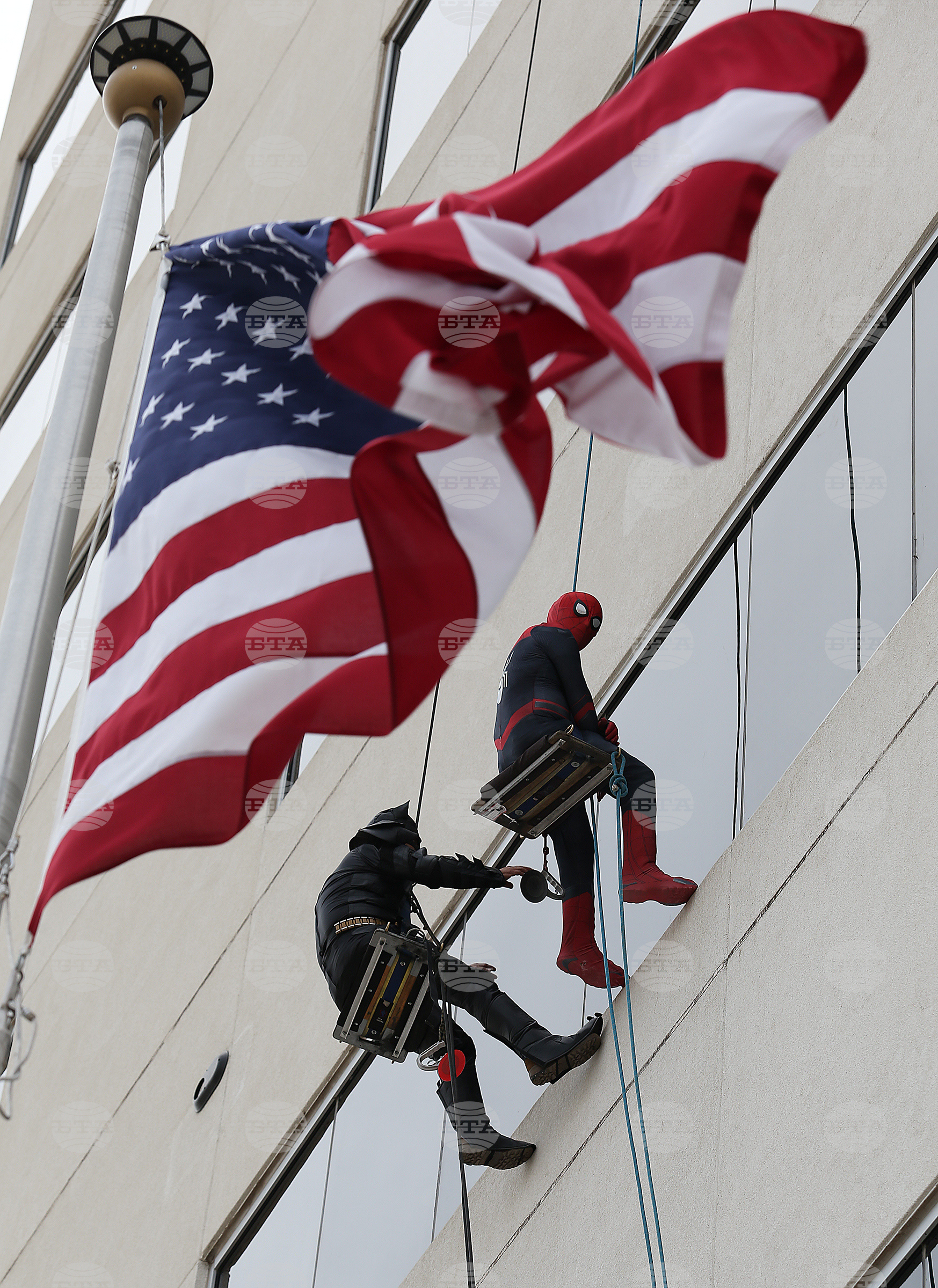 Texas Window Washers Spider-Man Batman