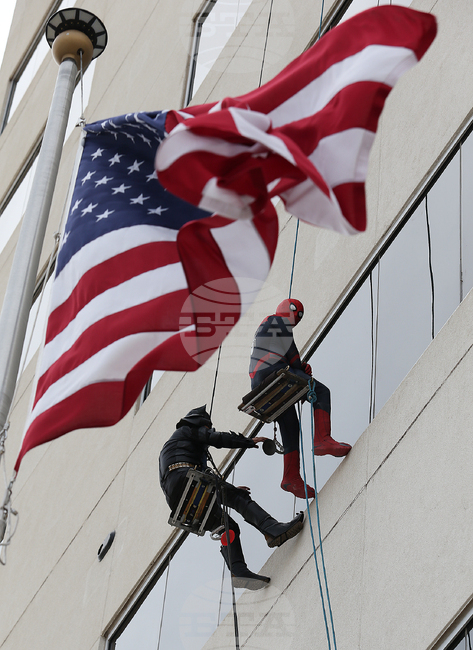 Texas Window Washers Spider-Man Batman