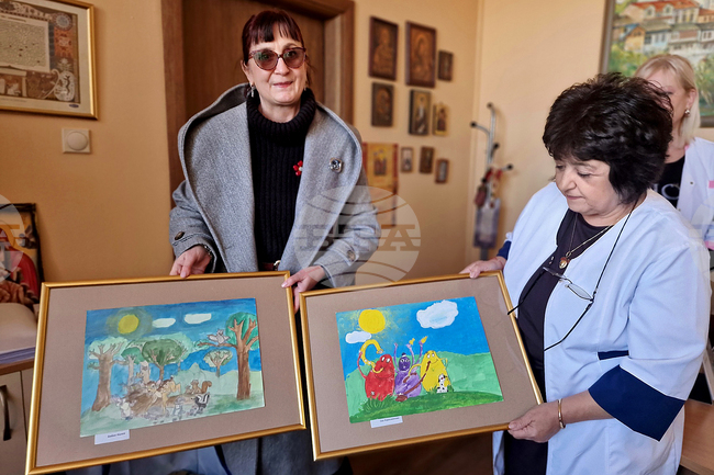 Троян - дарение картини - болница