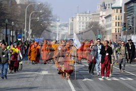 Buddhist Monks Peace Walk Washington