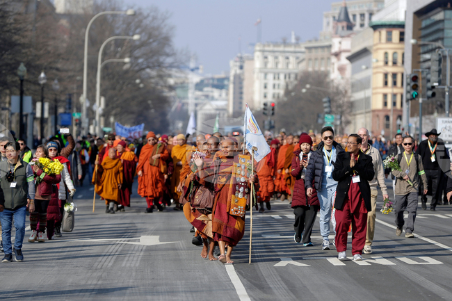 Buddhist Monks Peace Walk Washington