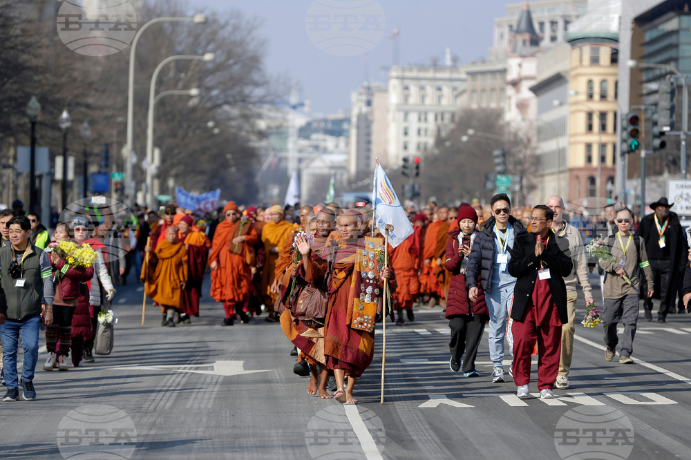 Buddhist Monks Peace Walk Washington