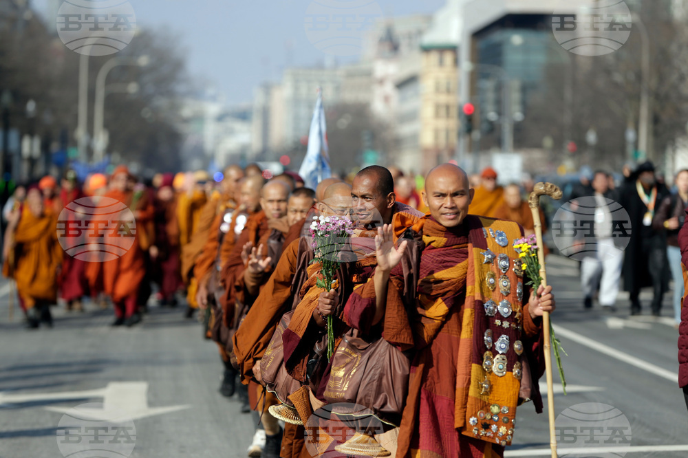 Buddhist Monks Peace Walk Washington
